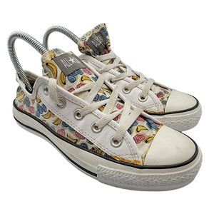 Converse All Star Fruits All Over Print Womens 6 White Low Top Casual Shoes